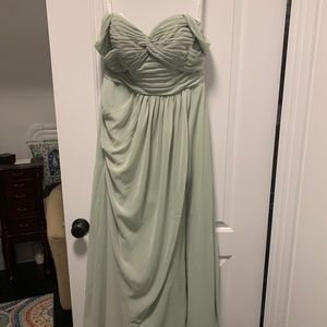 Azazie Dusty Sage size 8